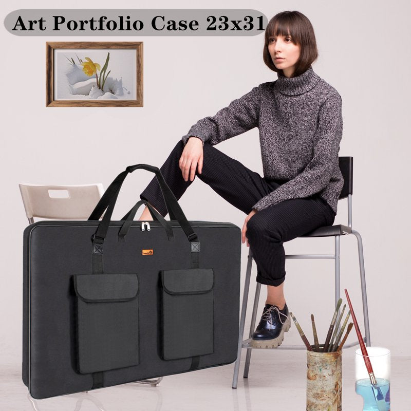 Art Portfolio Case 23x31 inch Heavy Duty Soft Side for Artists & Students