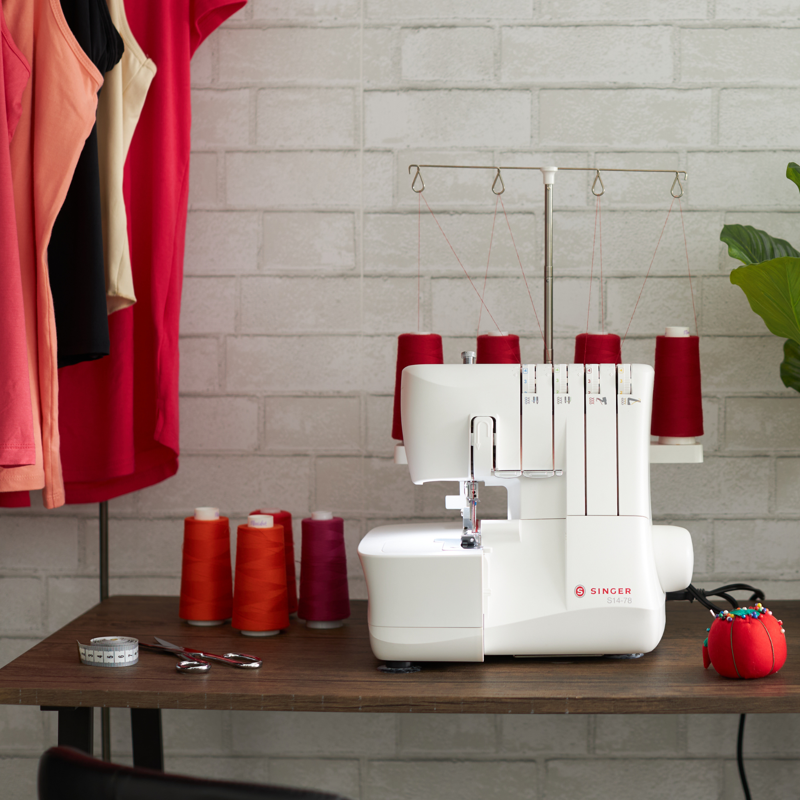 SINGER Serger Sewing Machine S14-78 with 2-3-4 Thread Options, Adjustable Differential Feed