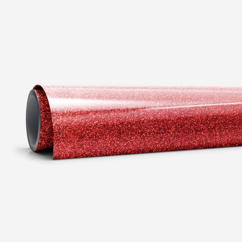 Glitter Iron-On Heat Transfer Vinyl Roll for Cricut Machines - Red & Color Variants