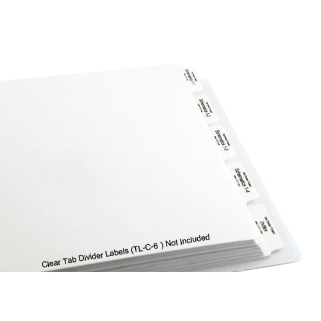 11x17 Index Tab Divider Set - 5 Tabs, Heavy-Duty Binder Dividers for Large Documents