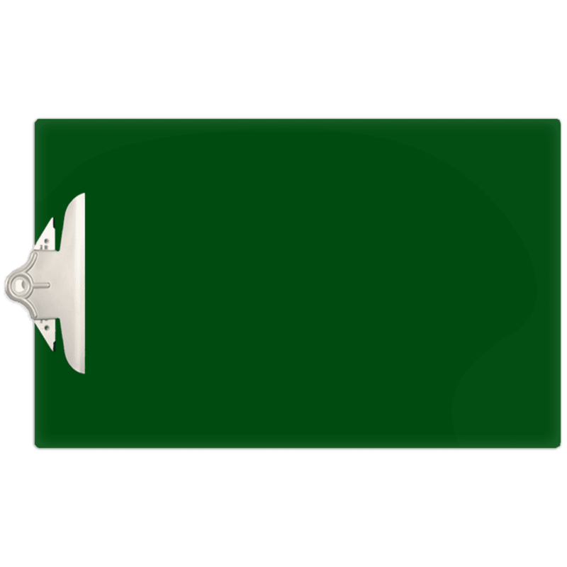 Acrylic Clipboard with Jumbo Clip - 11x17 Green Desk Organizer