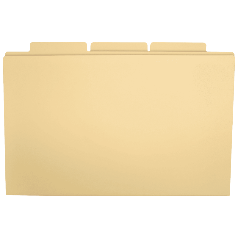 11x17 Manila File Folders - 60 Pack with 1/3 Tab Cut, Durable Cardstock