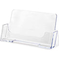 12 Pack Clear Plastic Business Card Holders Display Stand Organizer