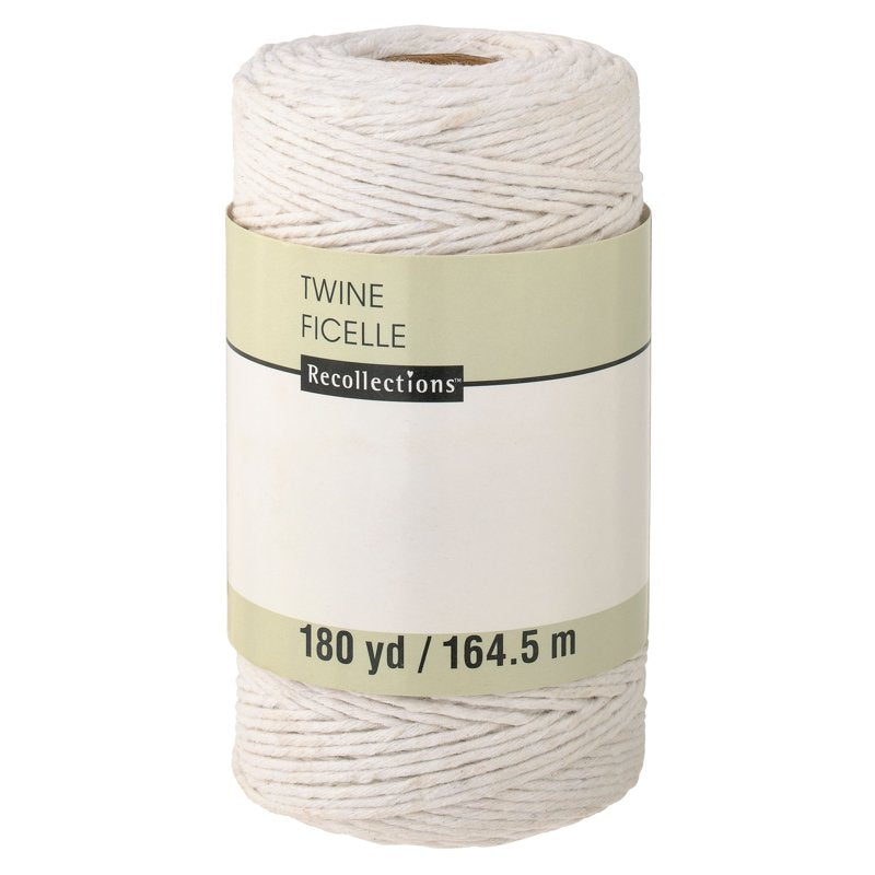 White Twine Spool Bulk 12-Pack for Crafts & Home Decor - 180 Yards