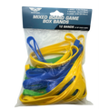 12 Pack of Mixed Board Game Box Bands - Small, Medium & Large Silicone Bands