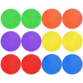 12 Pack Non-Slip Floor Markers for Sports & Training - Bright Cones & Dots