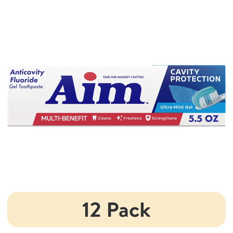 Multipack 12-Pack Cavity Protection Toothpaste Ultra Mint Gel 5.5 oz