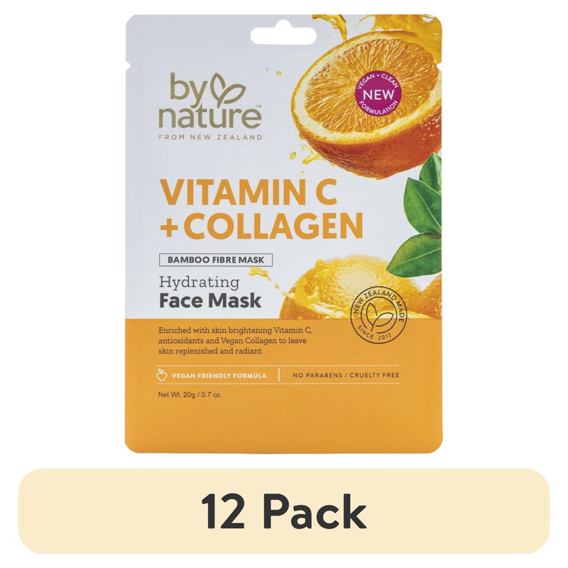 Vitamin C Collagen Face Mask Pack - Brightening Hydrating Skin Care