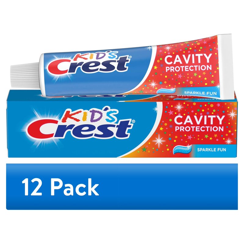Kids Cavity Protection Toothpaste with Fun Sparkle Flavor – 4.6 oz, Pack of 12