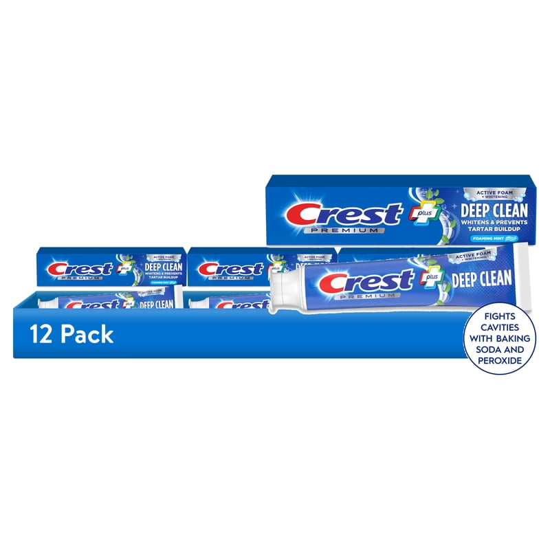 Crest Deep Clean Toothpaste Foaming Mint 5.2 oz - Multipack 12