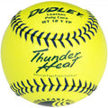 (12 Pack) Dudley USSSA Thunder Heat Fastpitch Softballs - 12" Leather Softballs with Blue Seams