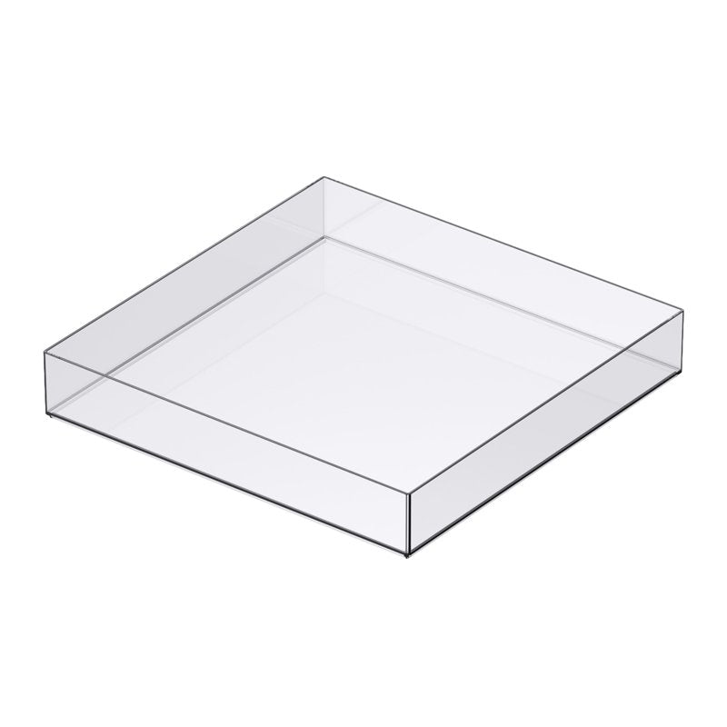 12x12 Clear Stackable Craft Storage Tray for Scrapbook & Office Supplies