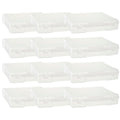 12 Pack Clear Plastic Scrapbook Storage Cases - Portable Craft Organizer