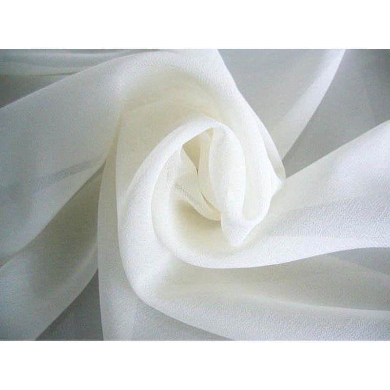 120 Inch Wide Sheer Voile Chiffon Fabric Roll for Wedding & Event Draping - Ivory