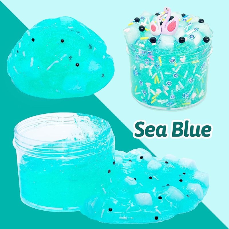 Jelly Cube Clear Slime Kit for Kids - 8 Pack Sensory DIY Toys, Stress Relief & Party Favors