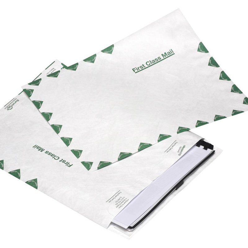Tyvek USPS First Class Mailer Envelopes 10x13 White 100 Pack - Waterproof & Tear-Resistant