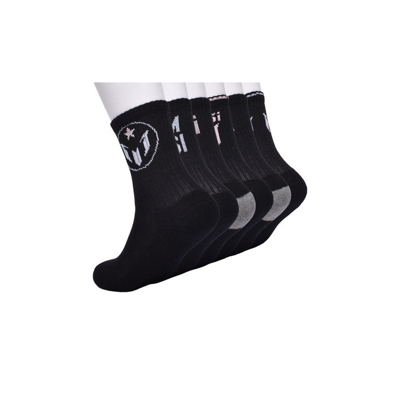 Messi Boys Crew Sock 6-Pack - Black, Size S