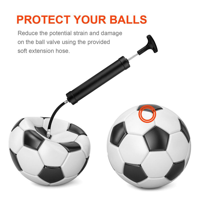 10 Inch Portable Ball Pump Kit for Soccer, Basketball, Volleyball & More