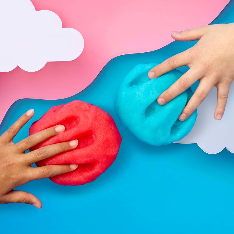 Premade Cloud Slime Set - 8 oz, 2 Colorful Pack, No Mix Needed