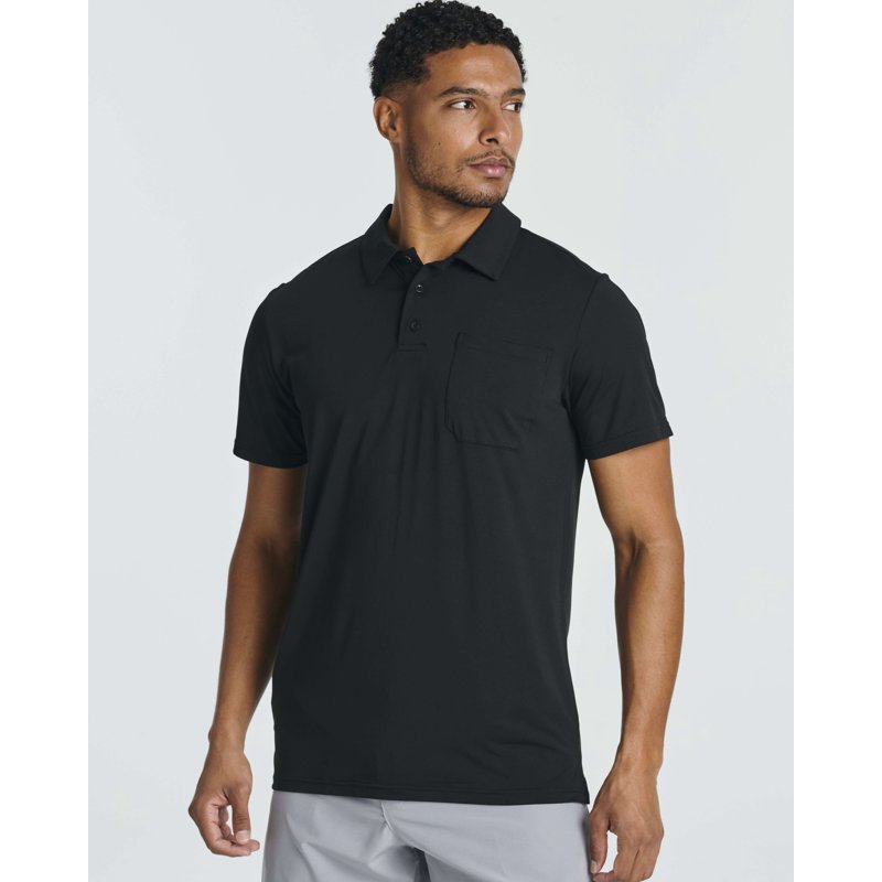 Real Essentials 4 Pack Men's Short Sleeve Pocket Polo Shirts - Dry-Fit Moisture-Wick (Big & Tall) - Set 4