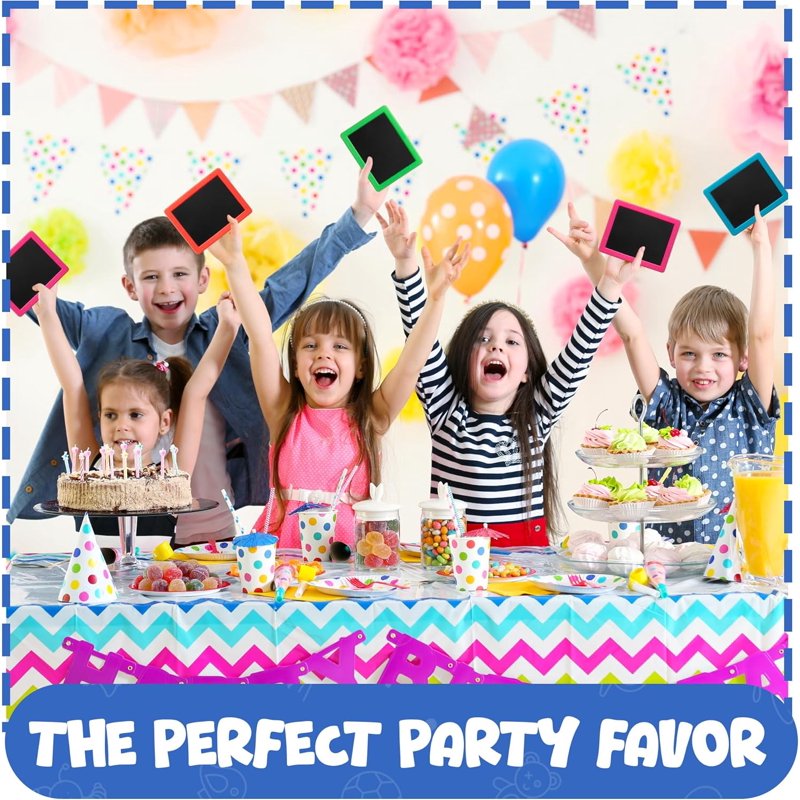 Mini Chalkboard Sets for Kids - Pack of 24 with Chalk & Eraser - Party & Learning Supplies