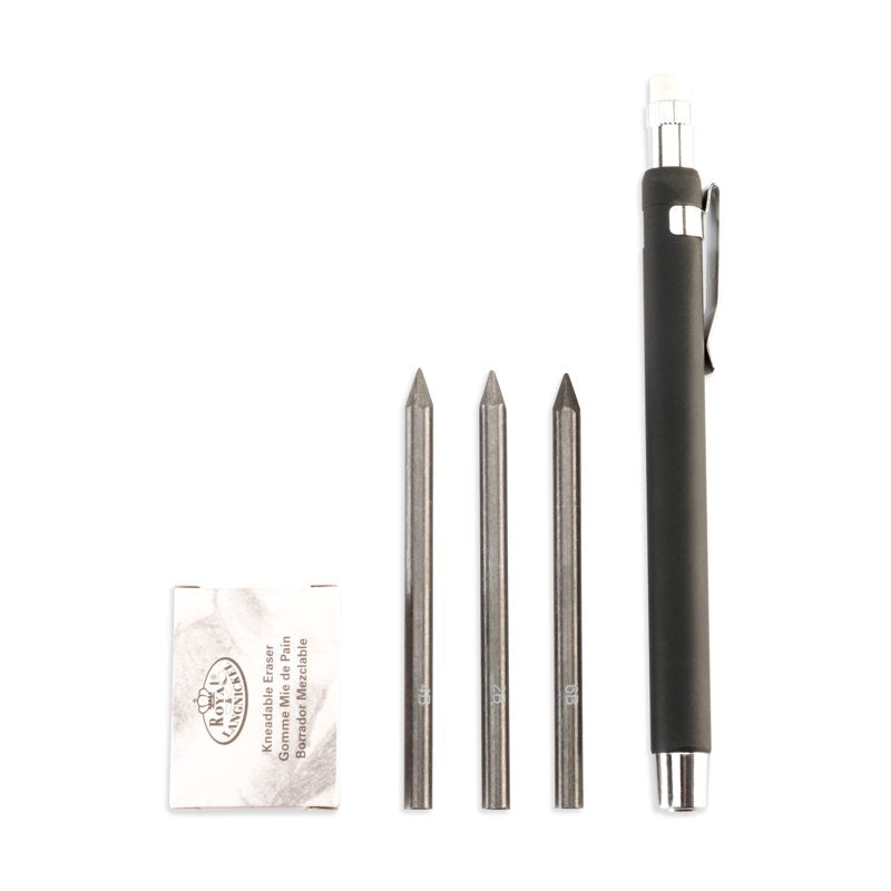 Mechanical Pencil Set with Eraser & Lead Refills - Artist & Student Drawing Kit