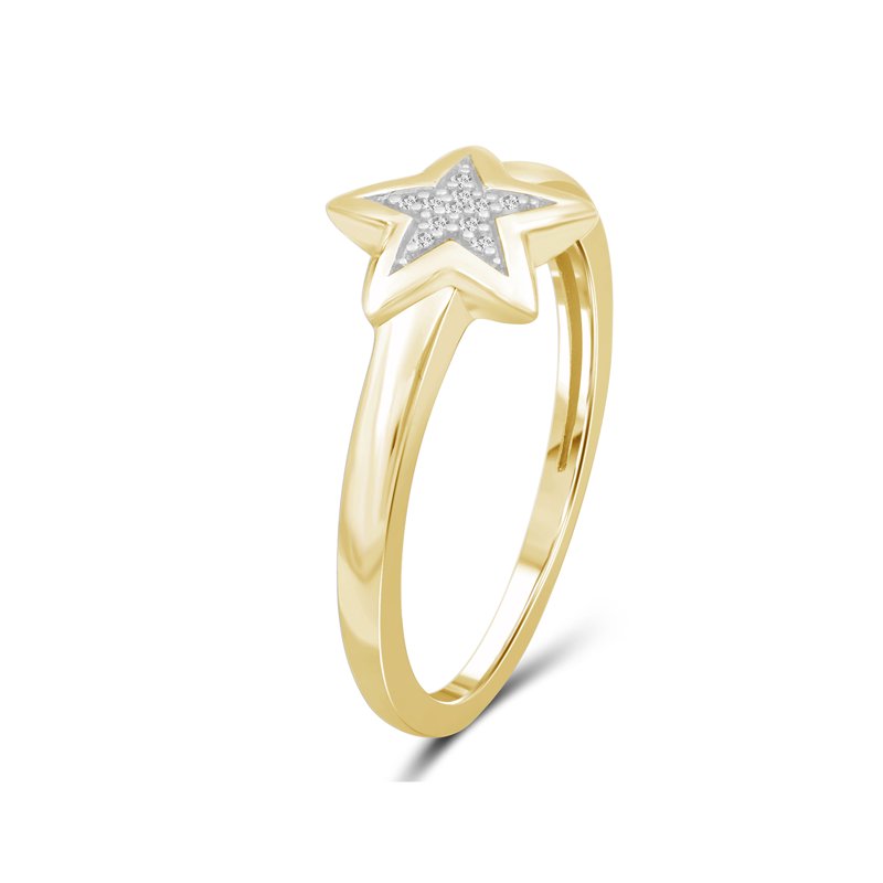 Gold-Plated Silver Diamond Accent Ring Set for Women – Charismatic Jewelry