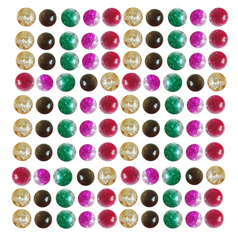 Multicolor Crack Crystal Glass Beads - 100 Pcs DIY Jewelry Craft Supplies