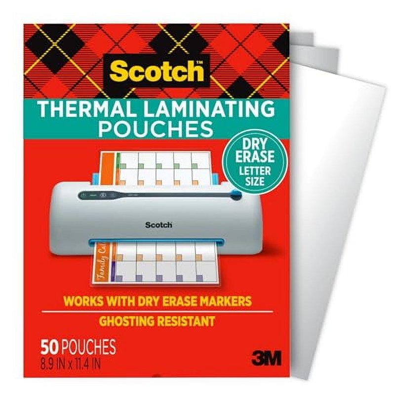 Thermal Laminating Pouches 50 Sheets, 3 Mil for Documents & Cards
