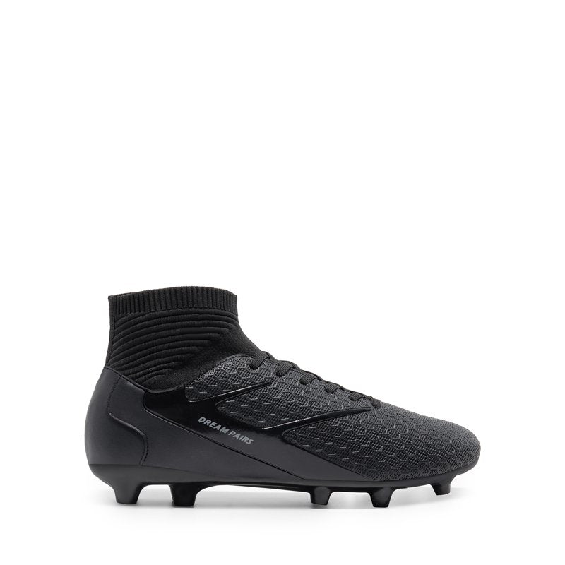Dream Pairs Men’s High-Top Soccer Cleats 6.5 Black – Lightweight, Cushioned & Slip-Resistant