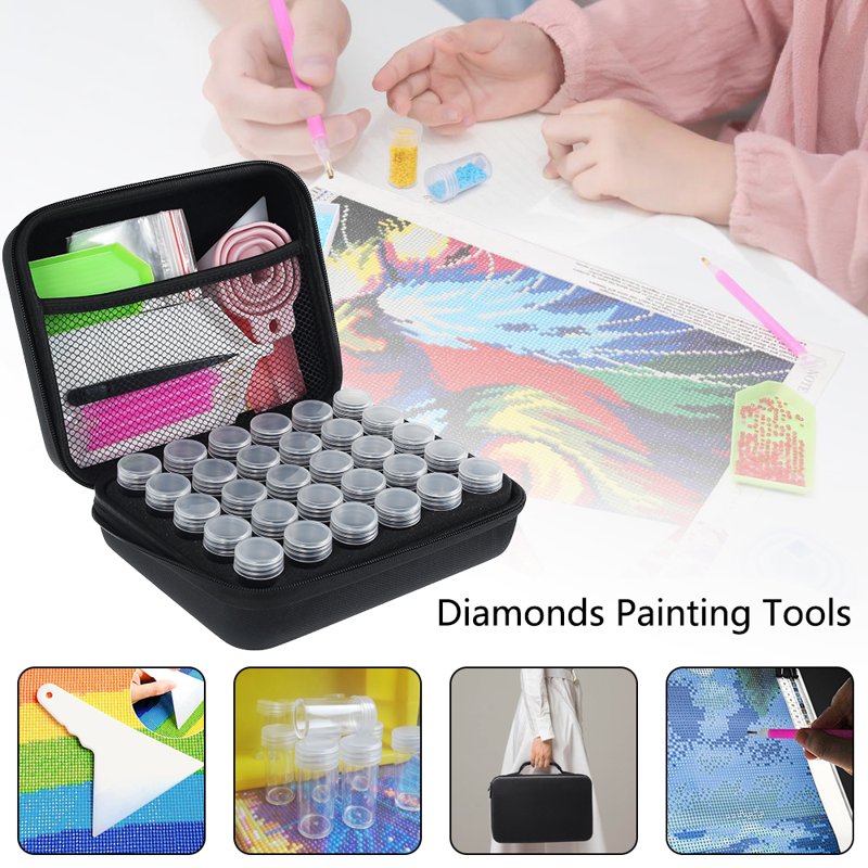 Diamond Painting Tools Set with Storage Boxes - 60 Pieces Craft Accessories