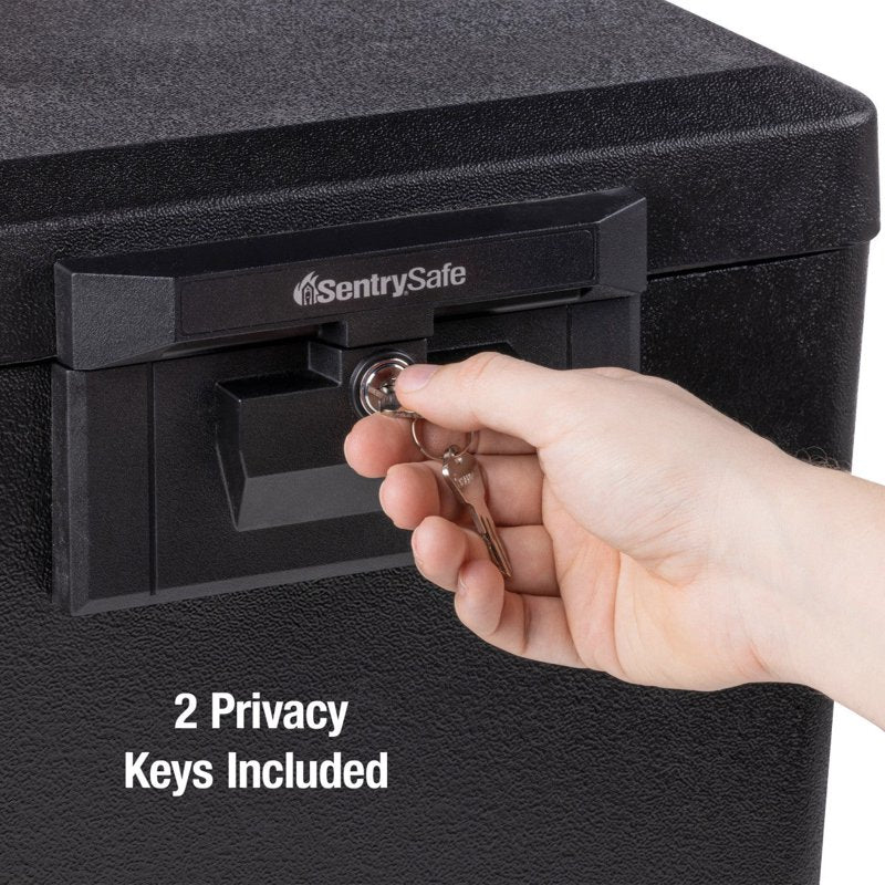 Fireproof Document Safe with Key Lock - 0.61 CuFt Black Security Safe