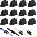12-Pack Desk Pen Holder Organizer with Adhesive Silicone Wall Clip for Office & Classroom