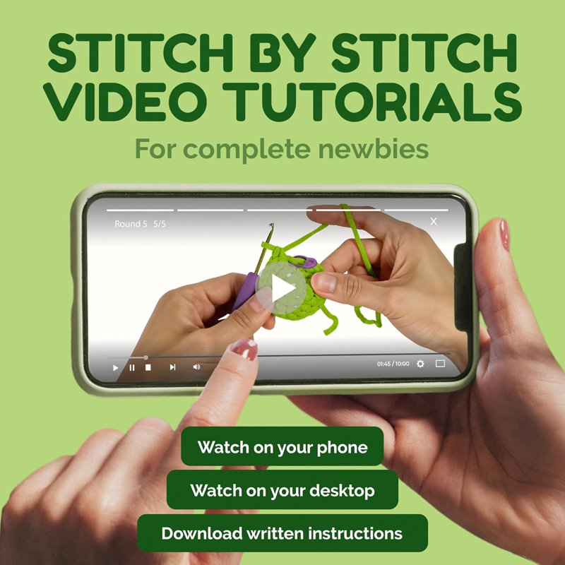 Crochet Kit for Beginners with Instructions and Supplies - All Variants