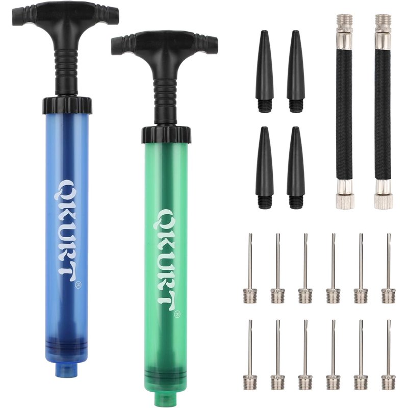 Ball Pump Set with Needles & Nozzles for Sports Balls & Inflatables - Portable & Durable