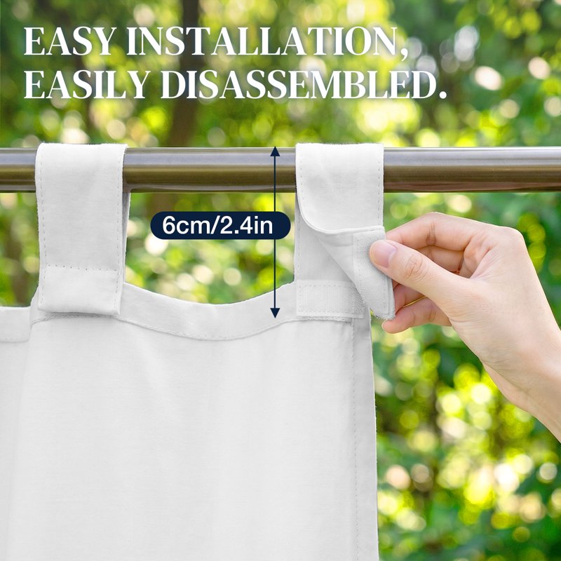 Outdoor Waterproof Curtain Panel for Patio – Blackout, Thermal Insulated, Extra Wide 100"x84"
