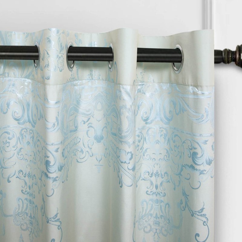 Semi-Blackout Jacquard Curtain Panel 60x100 Inches - Reims by Dolce Mela