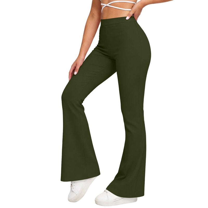 High-Waist Butt Lifting Yoga Pants Women Flare Wide Leg Leggings for Workout & Lounge