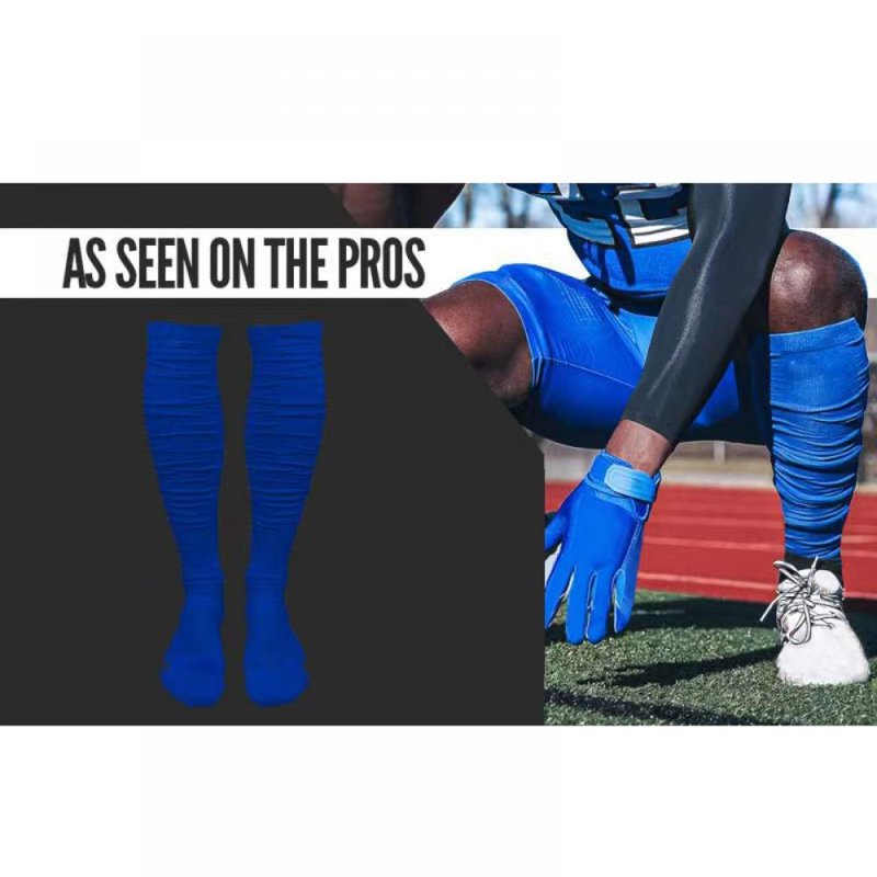 Combed Cotton Football Socks with Ankle Support Knee High Youth & Adult Black