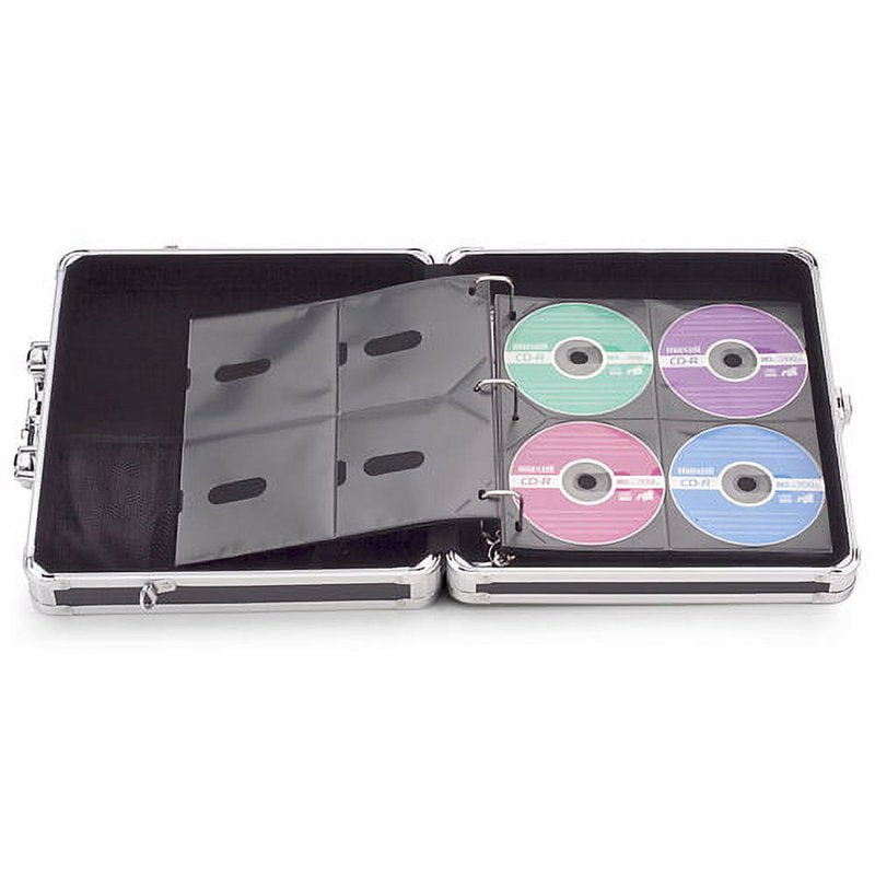 Locking Media Binder for 128 CDs - Secure CD Storage with Key Lock