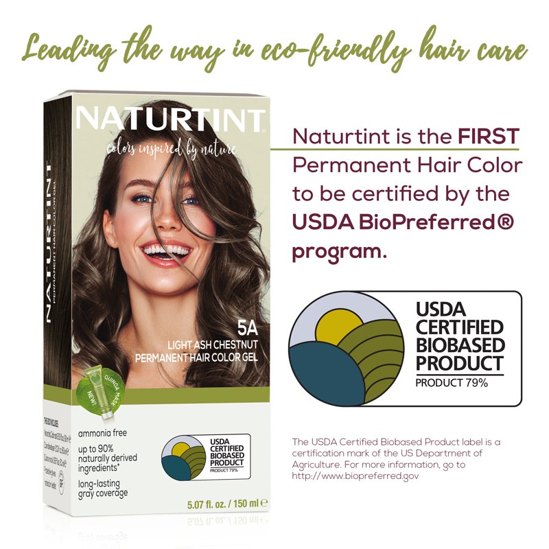 Naturtint Permanent Hair Color Kit - Light Ash Chestnut, Natural & Vegan-Friendly