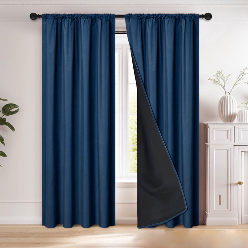 Blackout Window Curtain with Sun & Heat Protection, Sound Insulation 200x100cm