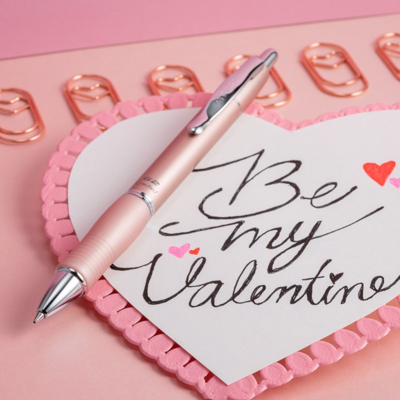 Premium Rose Gold Gel Pen 0.7mm Fine Tip Refillable Black Ink
