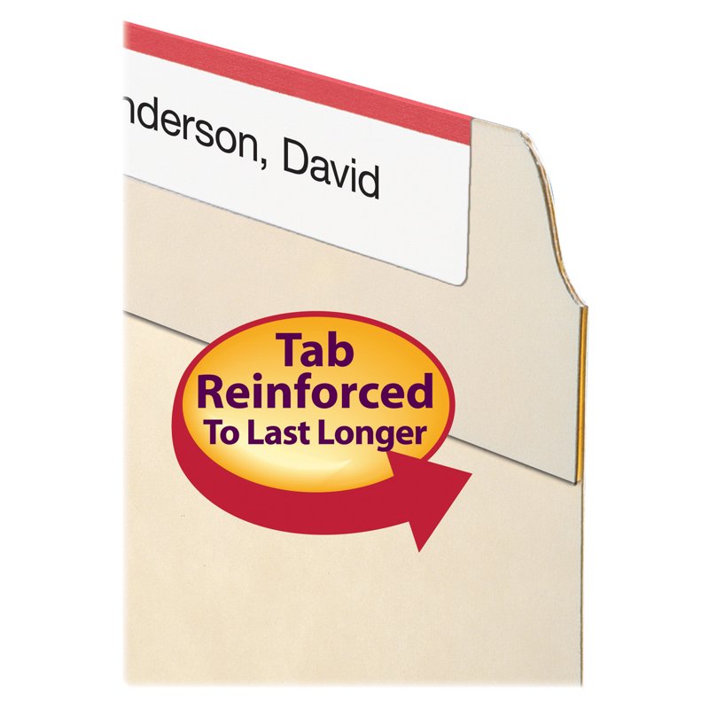 Reinforced Manila File Folders with Center Tabs - Letter Size, 100 Pack
