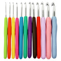 12-Piece Ergonomic Crochet Hooks Set for Arthritis Relief - Soft Handles, Versatile Sizes