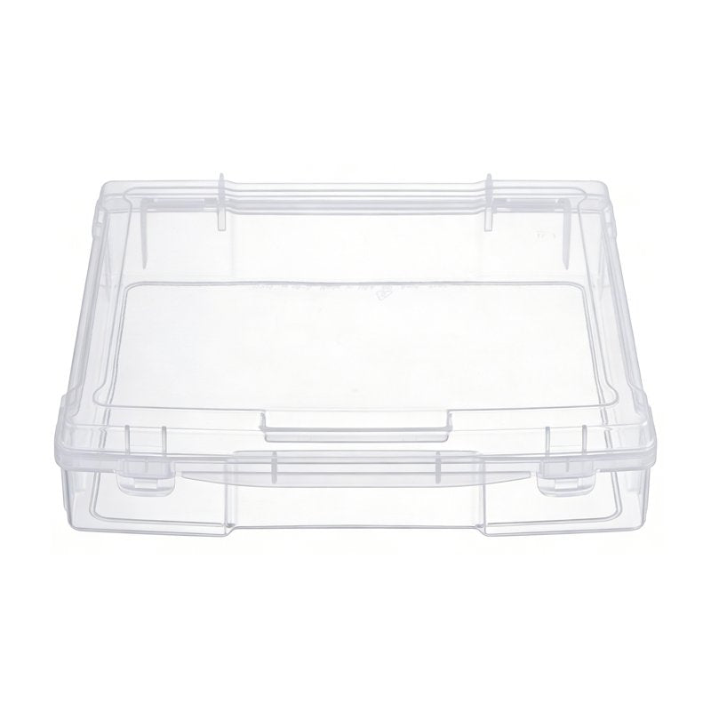 Clear Scrapbook Storage Box 12x12 Inch Craft Organizer Plastic Container