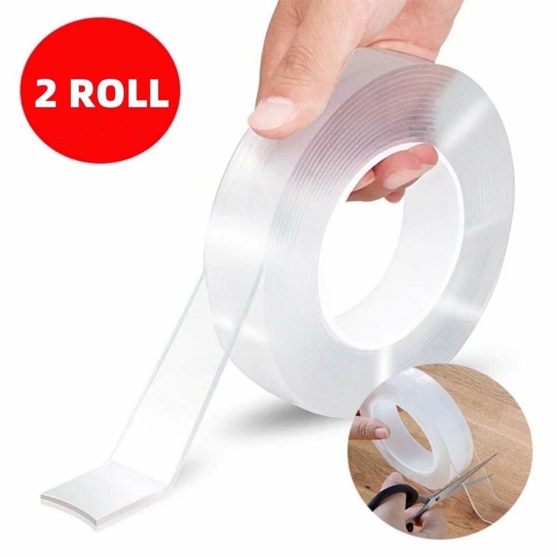Heavy Duty Waterproof Nano Mounting Tape - Removable Double-Sided Adhesive for Walls, Decor, Carpet - 13.2ft & More