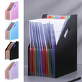 13-Pocket Accordion File Folder with Handle - Portable A4 Document Organizer