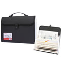TRANBO 13-Pocket Expanding File Folder Organizer with Handle, A4/Letter, Black