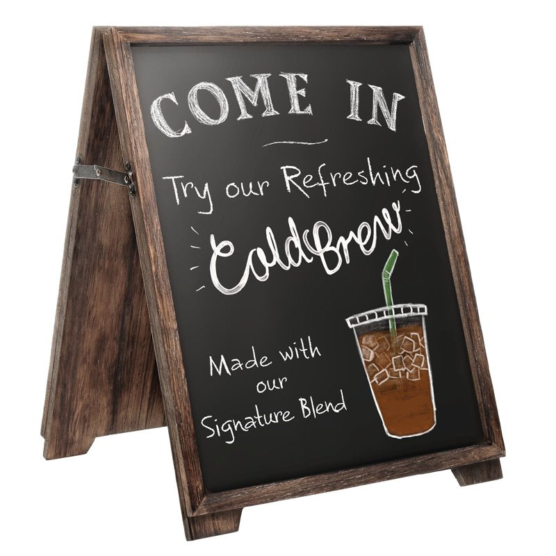 Desktop A-Frame Chalkboard 13x17 Inch Double-Sided Magnetic Blackboard